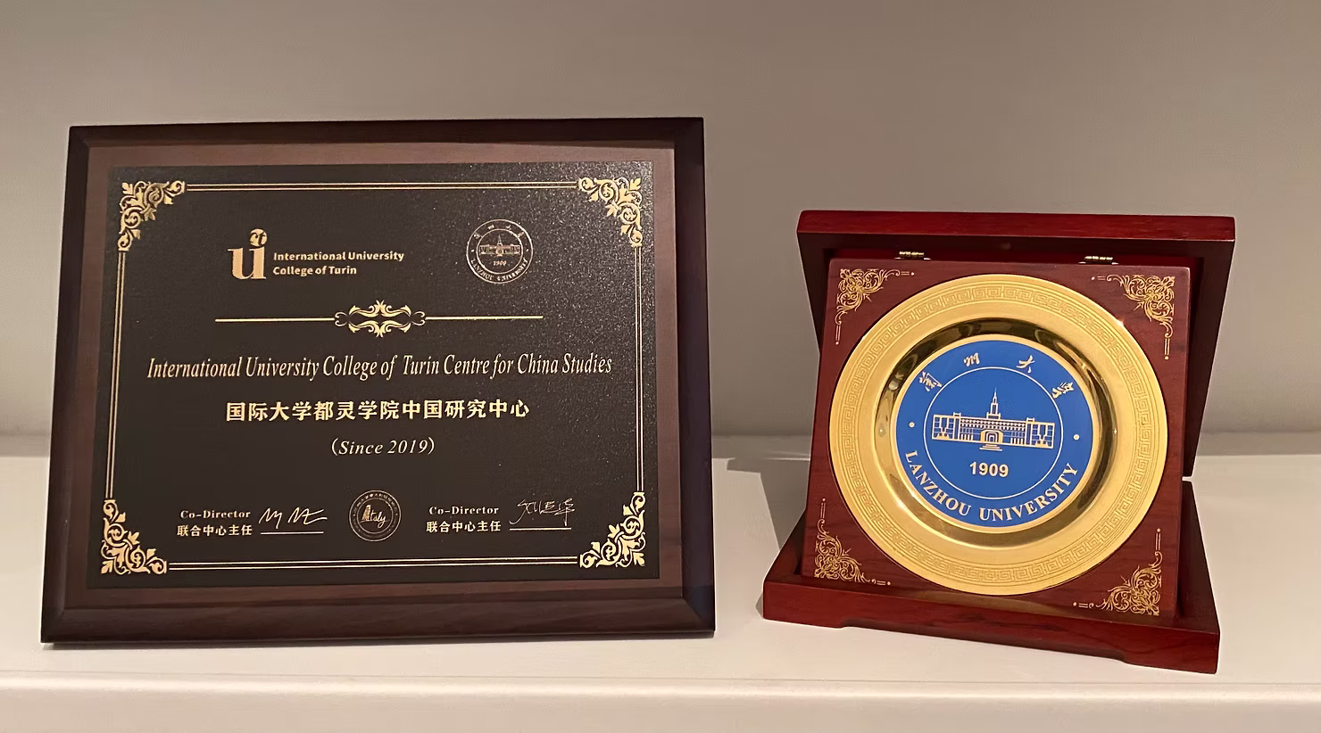 Delegations of Lanzhou University and IUC at the MoU signing in Padua